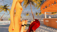 3D Shemale Sex Game Ends with Facial!