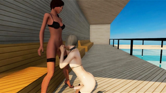 Lesbian Tgirls in 3D Sex Game
