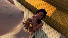 3D Futanari Facials and Cum Kisses