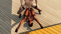 3D Futanari Facials and Cum Kisses