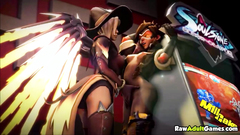 Overwatch sex with Tracer and hot Dva