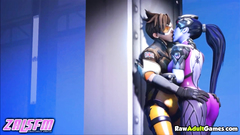 Overwatch sex with Tracer and hot Dva