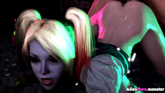 Hot Harley Quinn fucked by lots of dicks