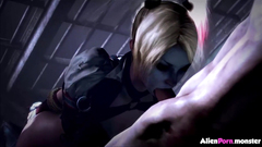 Hot Harley Quinn fucked by lots of dicks