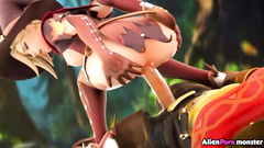 Overwatch sex with Tracer and Mercy fucking