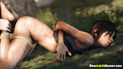 Lara Croft tied and fucked doggystyle
