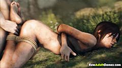 Lara Croft tied and fucked doggystyle