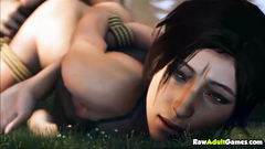 Lara Croft tied and fucked doggystyle