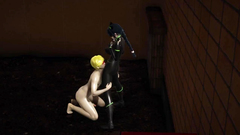 Lady Noir makes secret kisses with Mr Bug and warms up