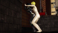 Lady Noir makes secret kisses with Mr Bug and warms up