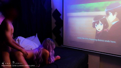 Cakey Asian Petite Fucks While She Watches Her Favorite Hentai - Luna Flores Ep 14