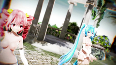 [MMD] Miku & Teto & Haku [R-18]