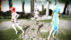 [MMD] Miku & Teto & Haku [R-18]