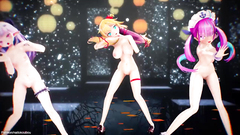 【R-18 MMD】Hololive Aqua はあと 湊あくあ スノウエルフ