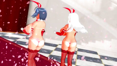 【MMD】Azusa & Takane Kaze Sister - Colorful Sexy【R-18】