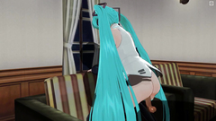 3D HENTAI Hatsune Miku rides your cock and gets cum in pussy